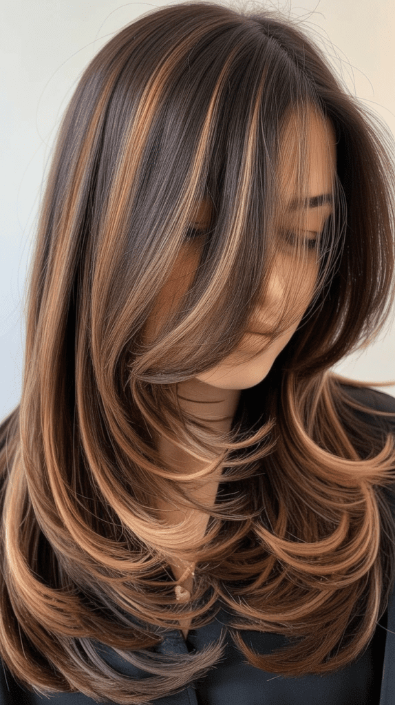 Long Layers with Graduated Blonde Highlights