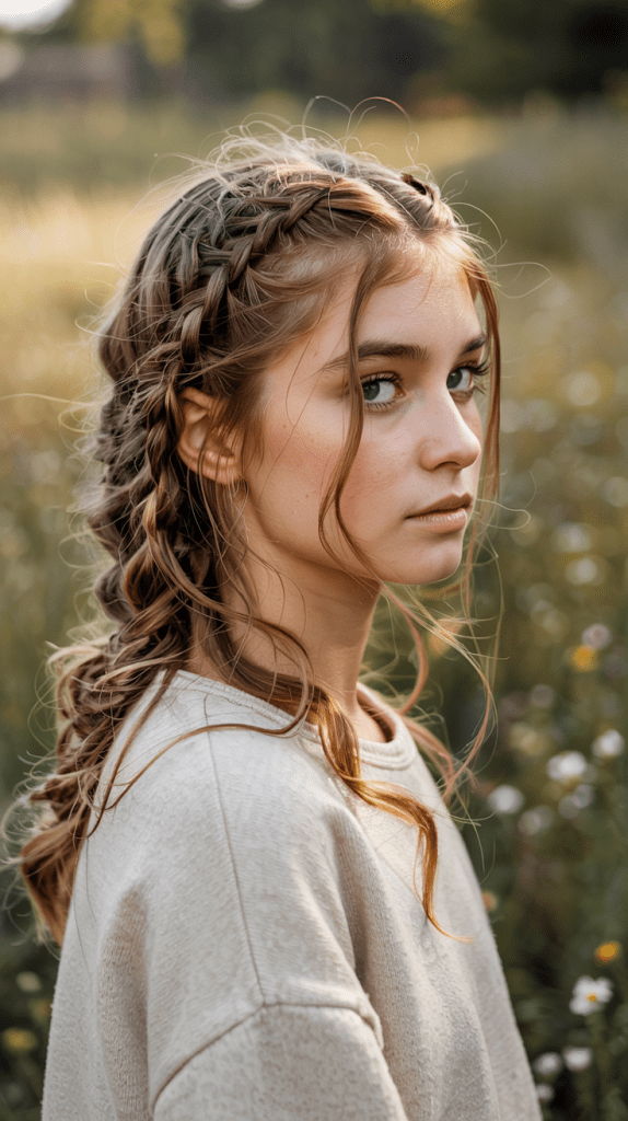 Waterfall Braid Half Up