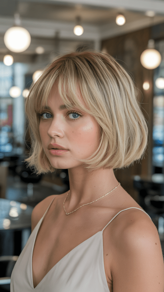 Graduated Bob with Wispy Fringe