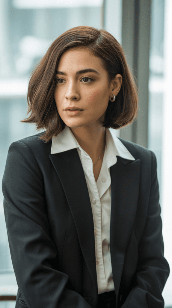 The Chin-Length Bob with Side Part