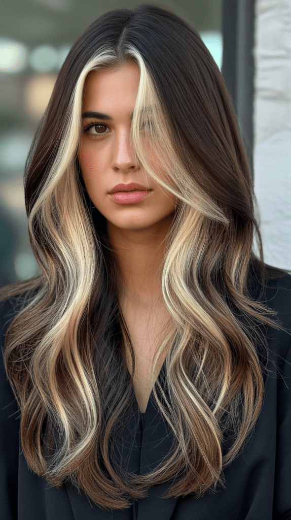 Bold Contrast Blonde Streaks