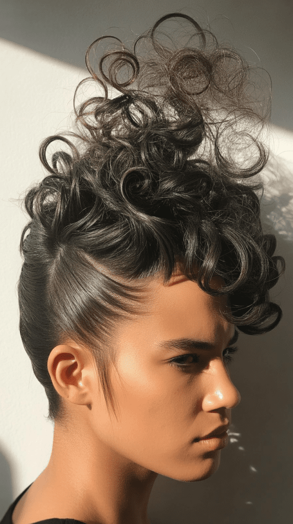 Curly Faux Hawk
