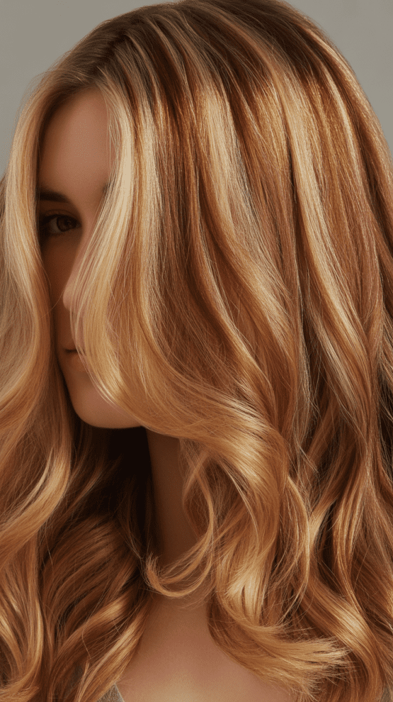 Wheat Blonde with Bronze Lowlights