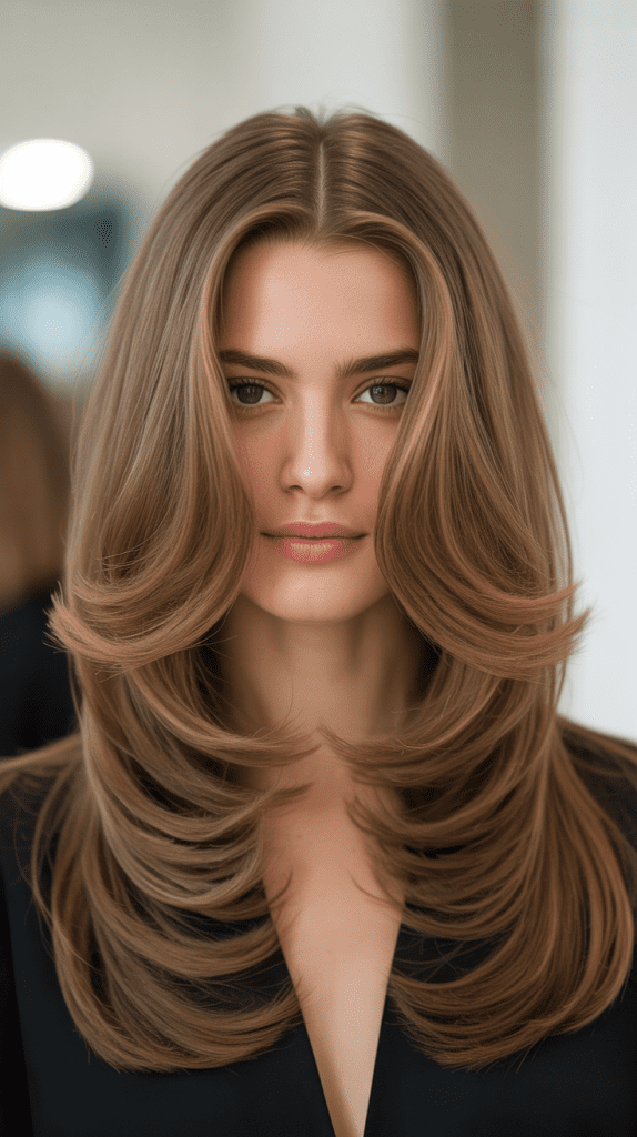 Side-Parted U-Shape Layers