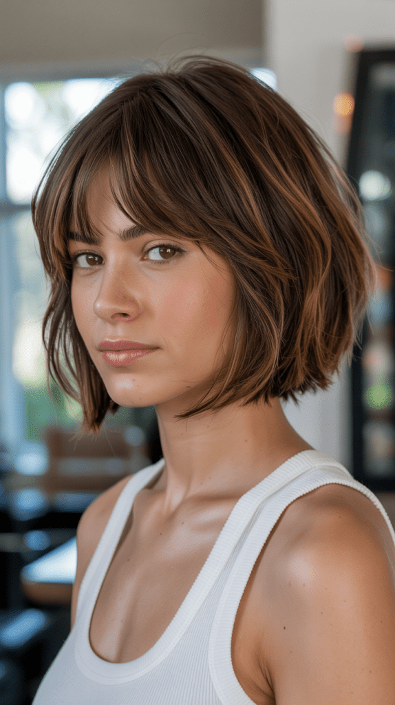 Layered Bob with Long Bangs