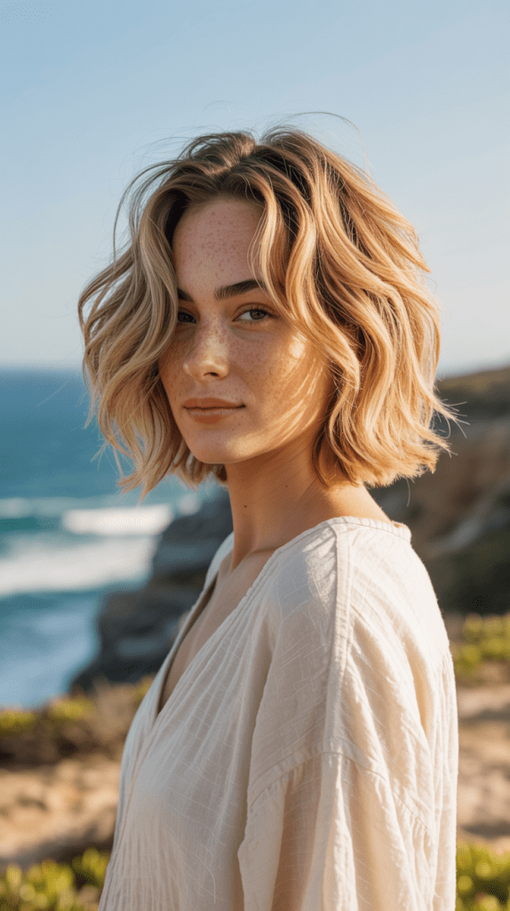 The Tousled Bob with Lived-In Texture