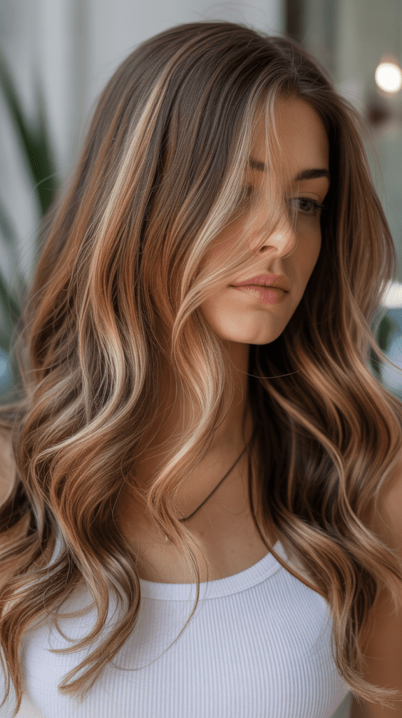 Caramel Swirl Pattern Lowlights