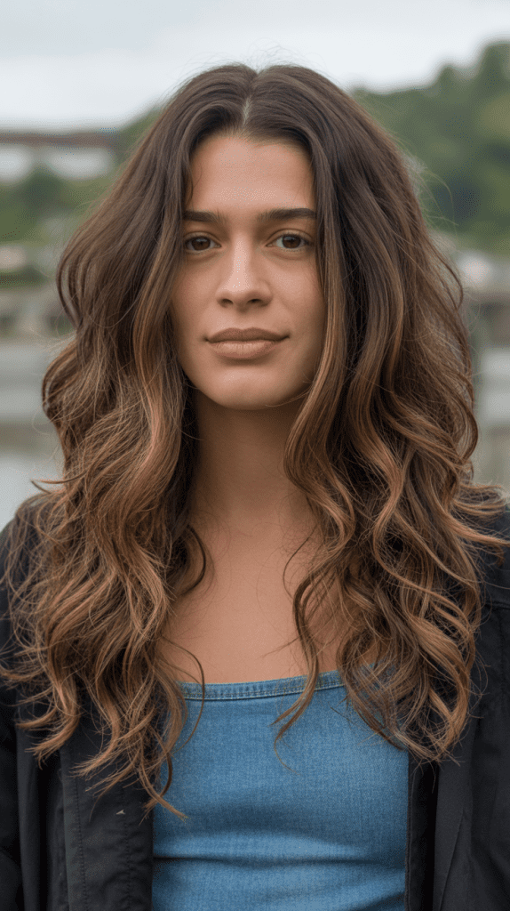 Scattered Caramel Highlights Throughout