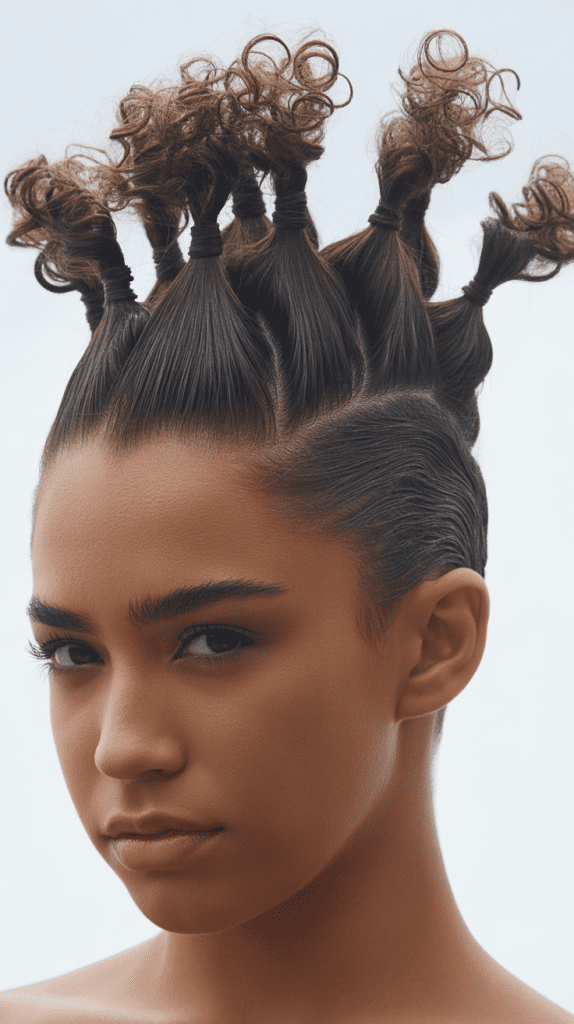 Curly Mohawk Ponytail