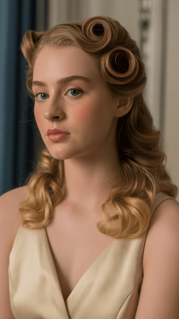 Half Up with Pinned Curls