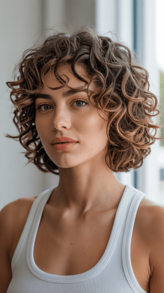 The Curly Bob with Defined Layers