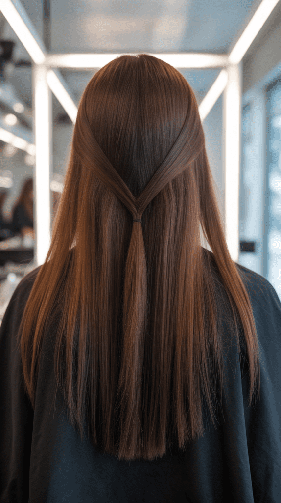 Straight and Sleek V-Cut