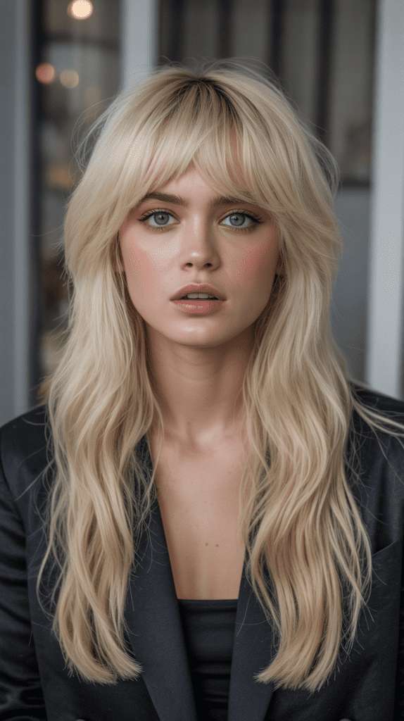 Long Layers with Micro Bangs