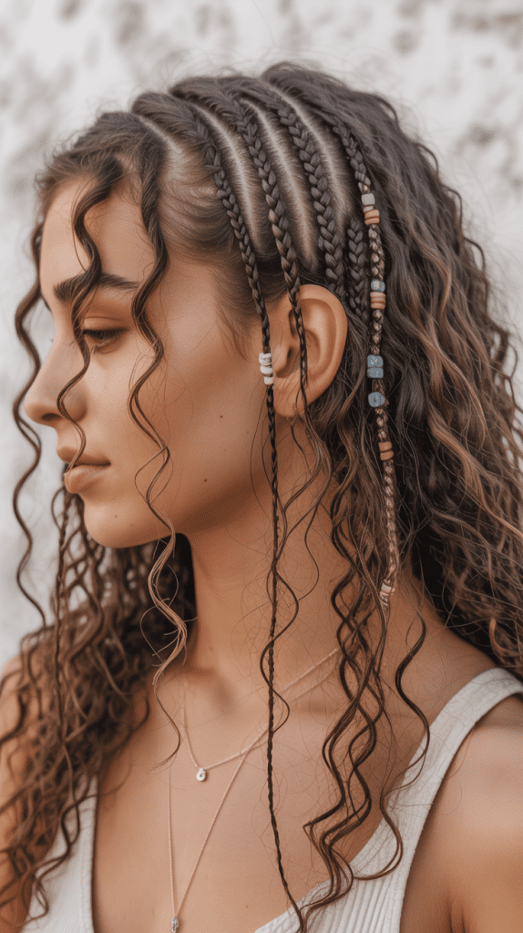 Multiple Mini Braids with Free Curls