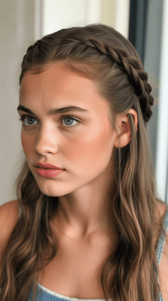 Half Up with Headband Braid