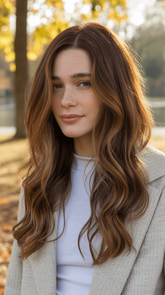 Caramel Highlights for Chestnut Brown Hair