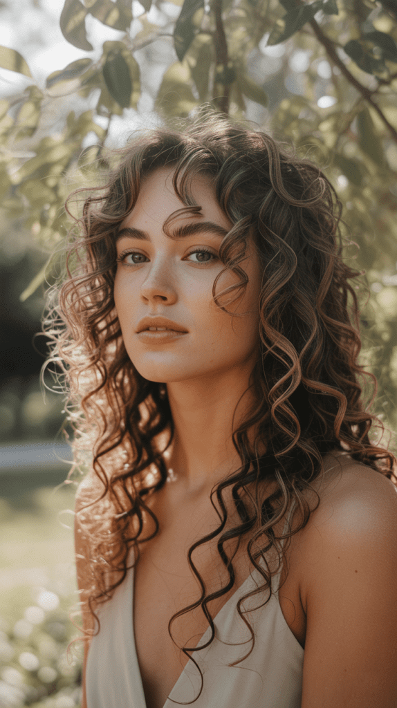 V-Cut with Spiral Curls