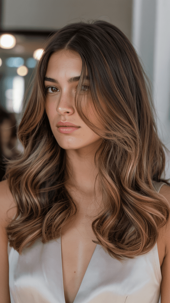 Mocha Brown with Caramel Highlights