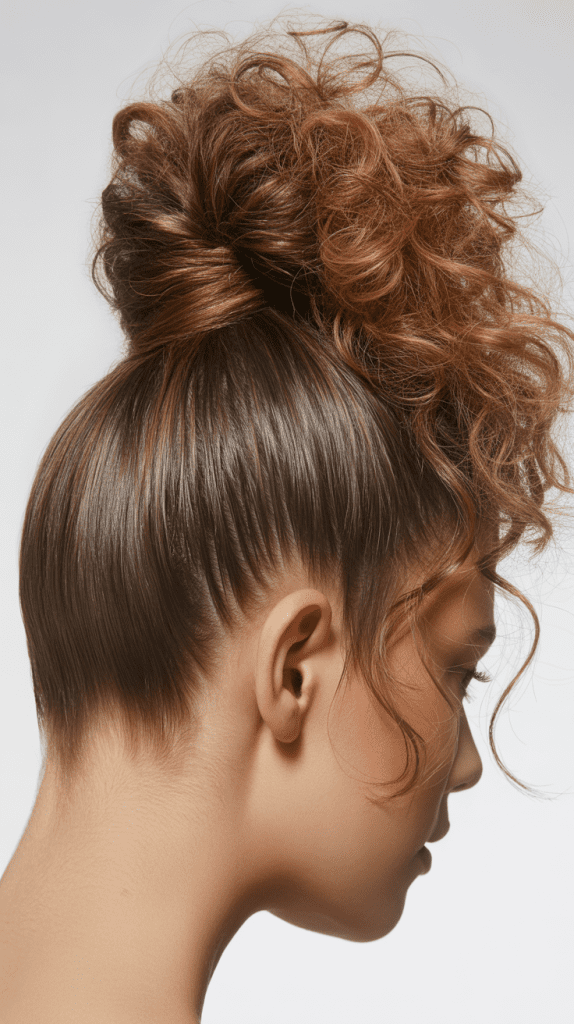 Asymmetrical Curly Updo