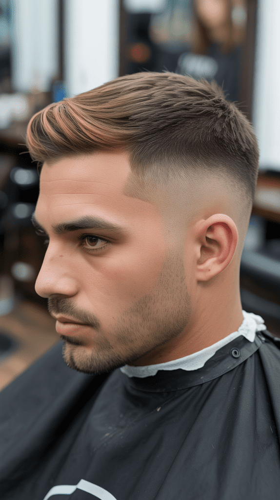 Caramel Highlights with Taper Fade