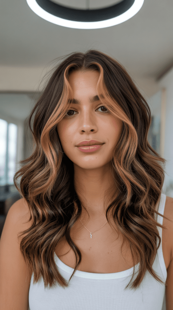 Money Piece Caramel Highlights