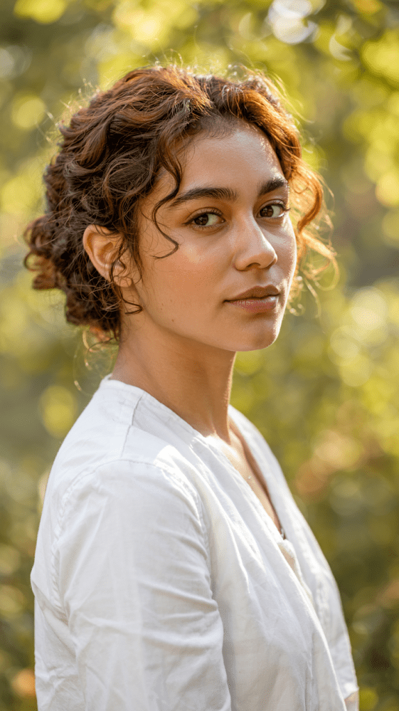 Half Up with Natural Texture