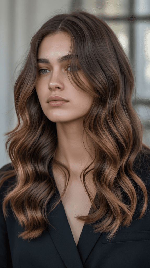 Caramel Highlights with Ash Brown Base