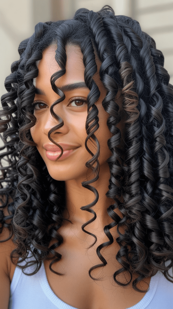 Crochet Braids with Curly Hair