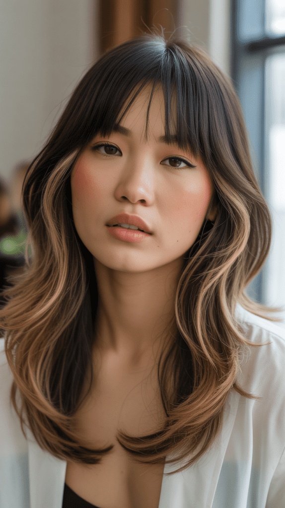 Long Layers with Curtain Fringe