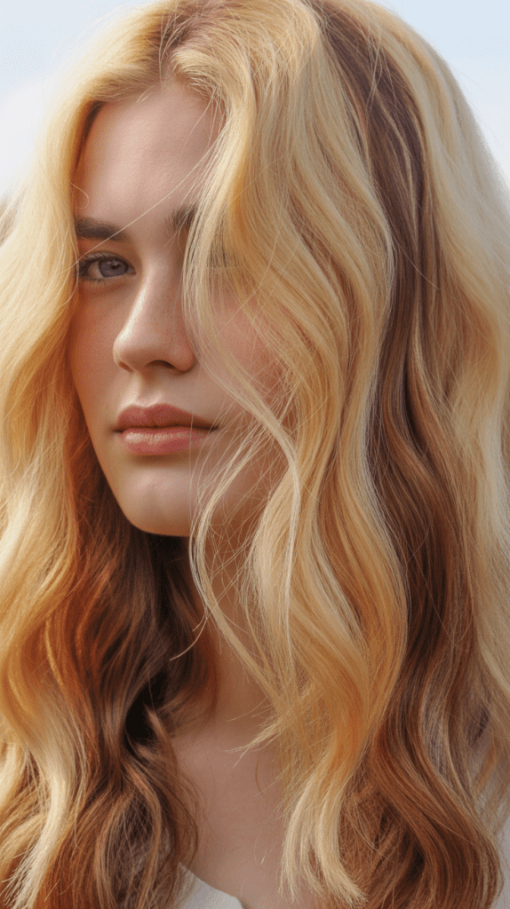Cornsilk Blonde with Chestnut Lowlights