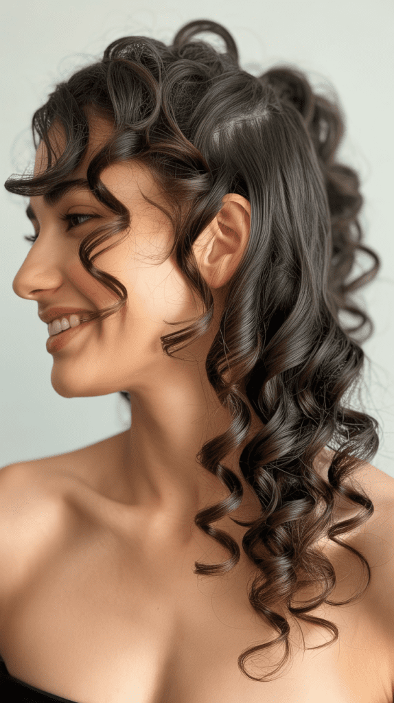 Curly Side Ponytail