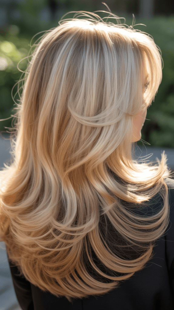 U-Shape Layers with Blonde Tones