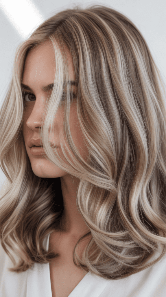 Frost Blonde with Mushroom Brown Lowlights