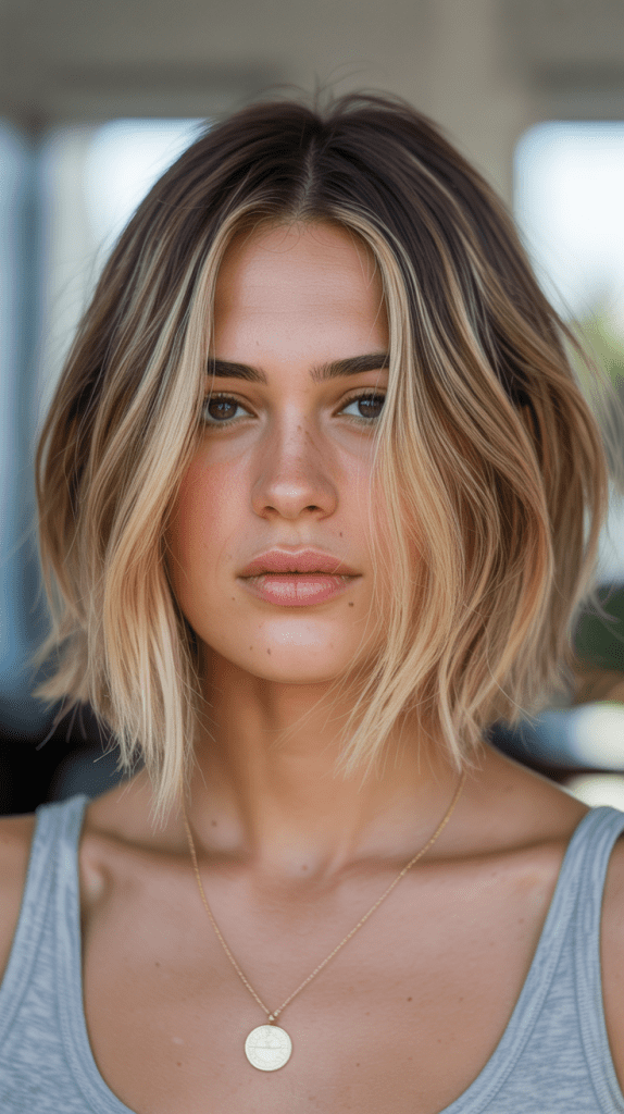The Dimensional Bob with Balayage Highlights
