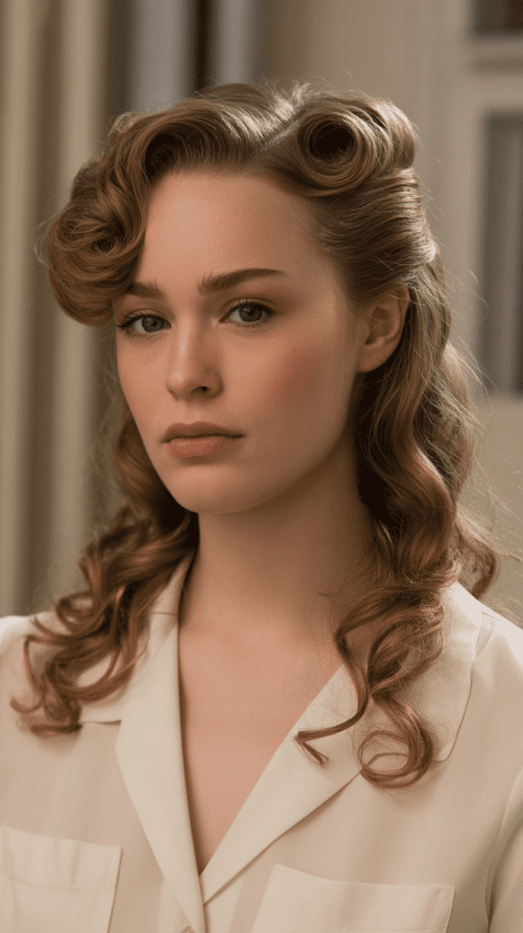 Half Up with Rolled Sides