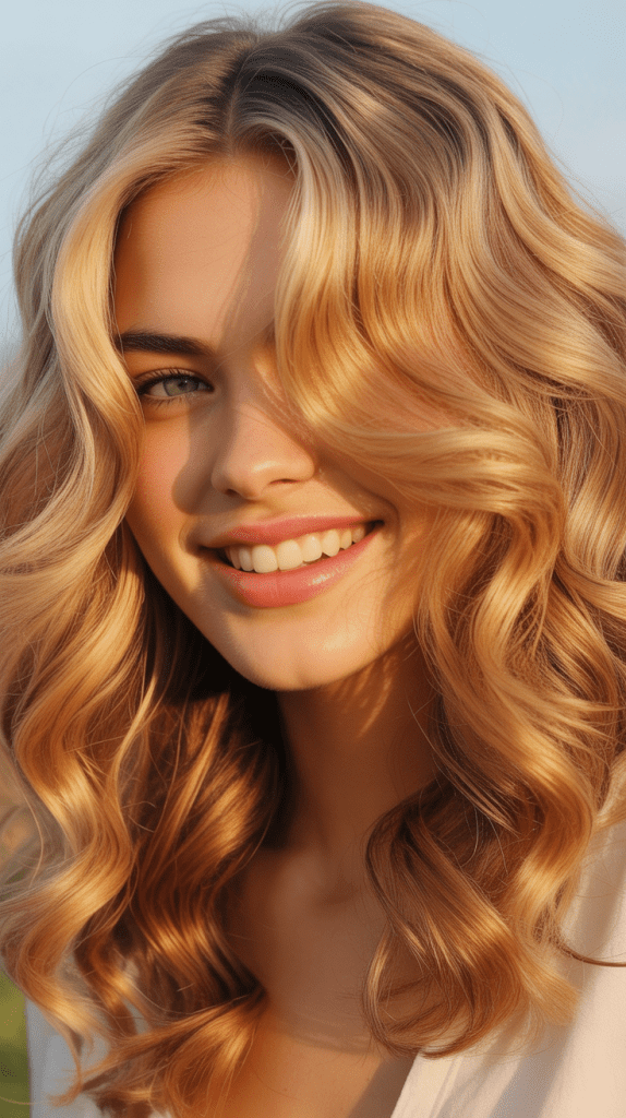 Sunflower Blonde with Pecan Lowlights