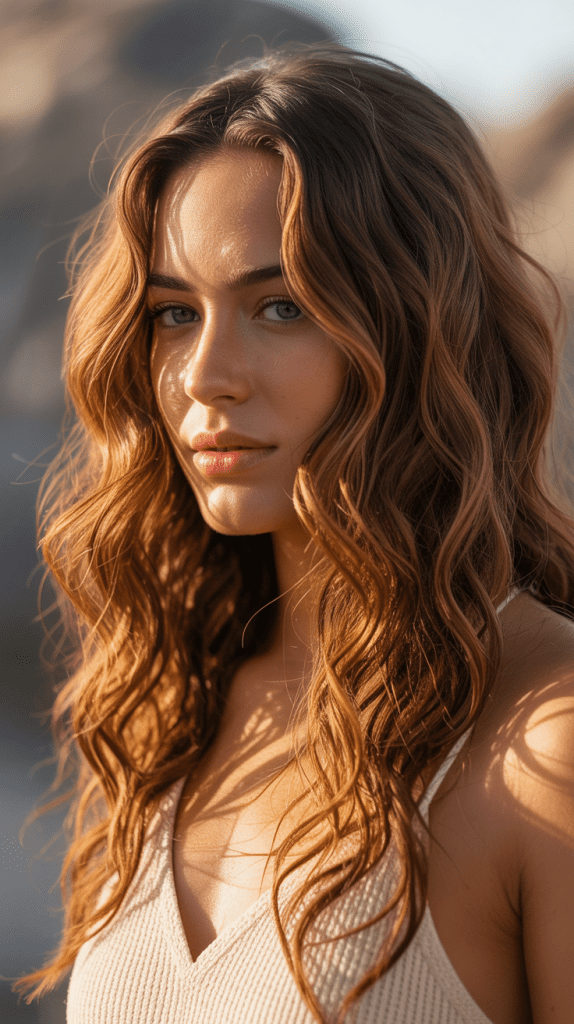 Caramel Highlights with Golden Brown Base