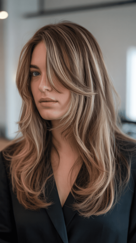 V-Cut with Ribbon Highlights