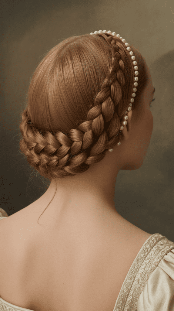 Braided Updo with Center Part