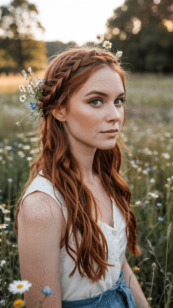 Braided Crown Half Up