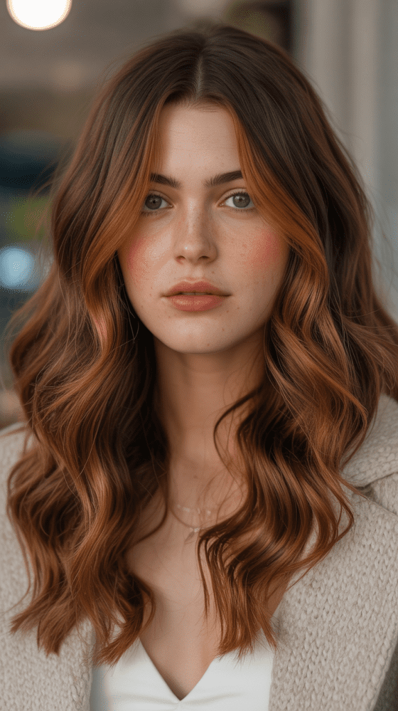 Caramel Highlights with Red Undertones