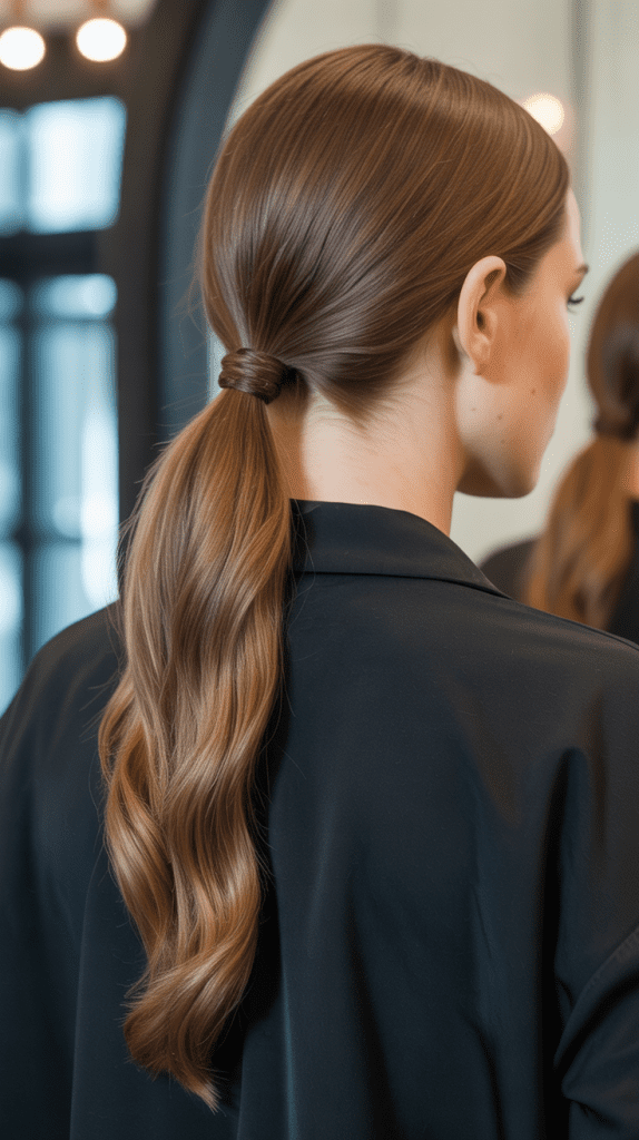 V-Cut with Ponytail Styling