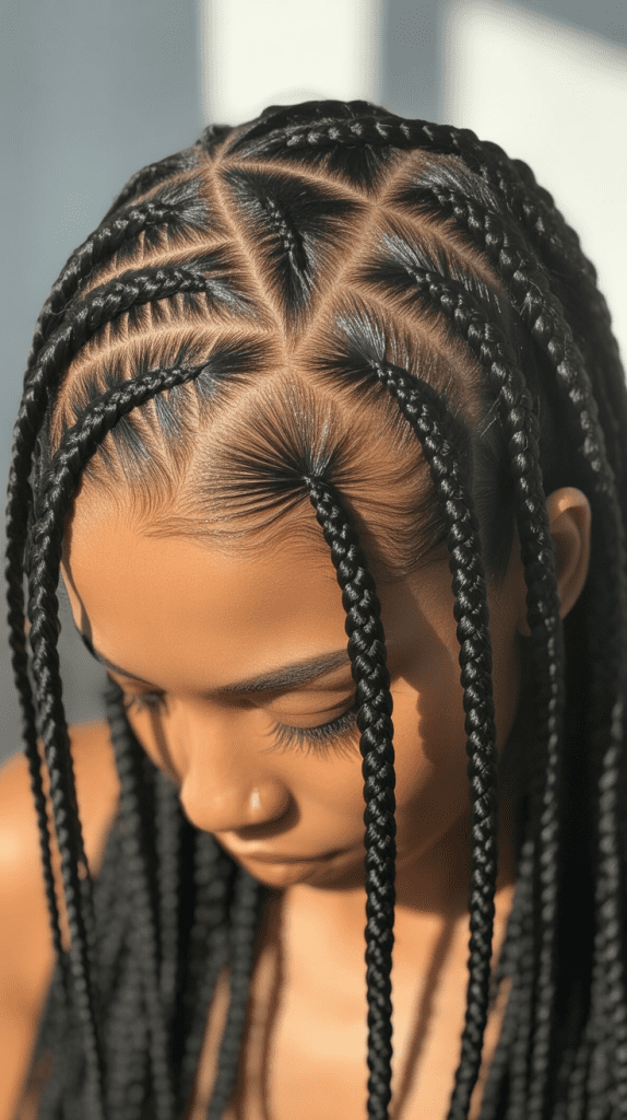 Zig-Zag Part Braids