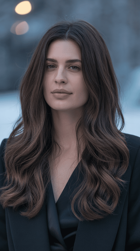 Midnight Brunette with Subtle Highlights