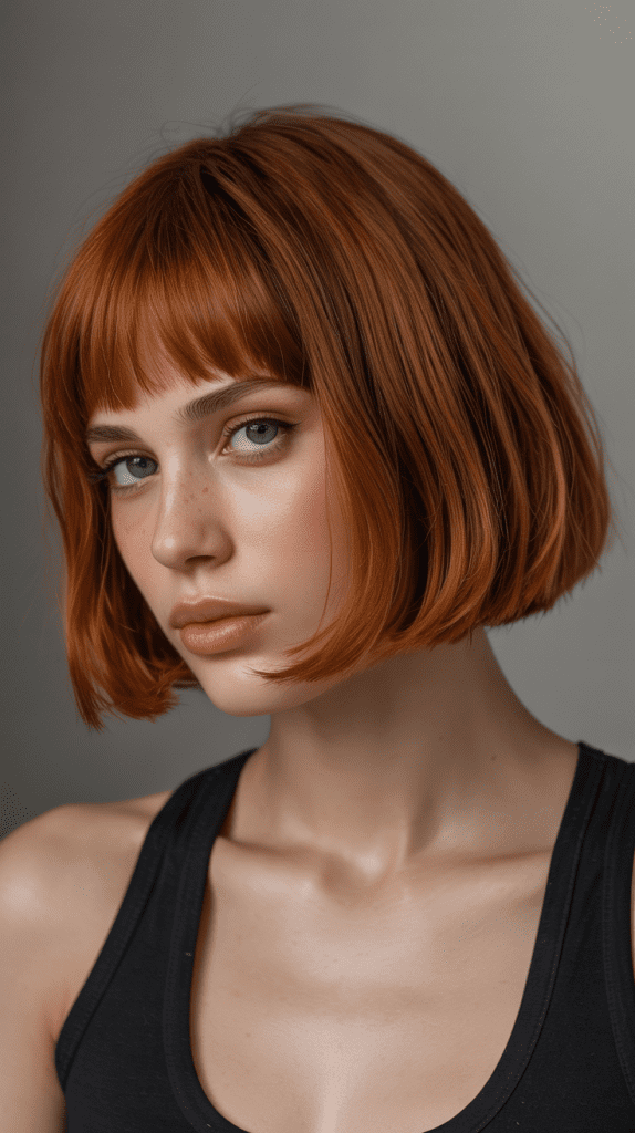 Rounded Bob with Baby Bangs