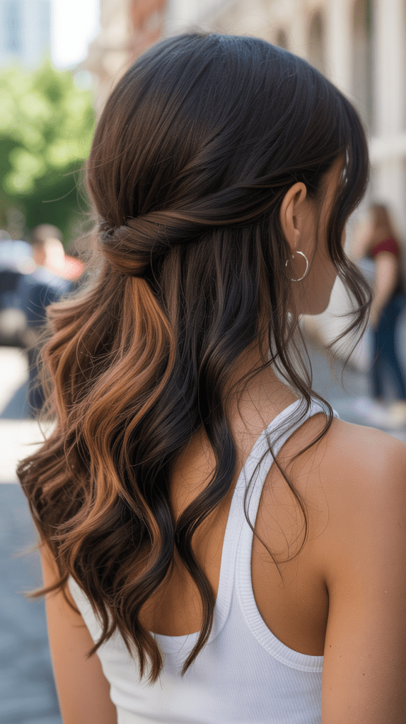 Chunky Caramel Lowlights for Added Depth