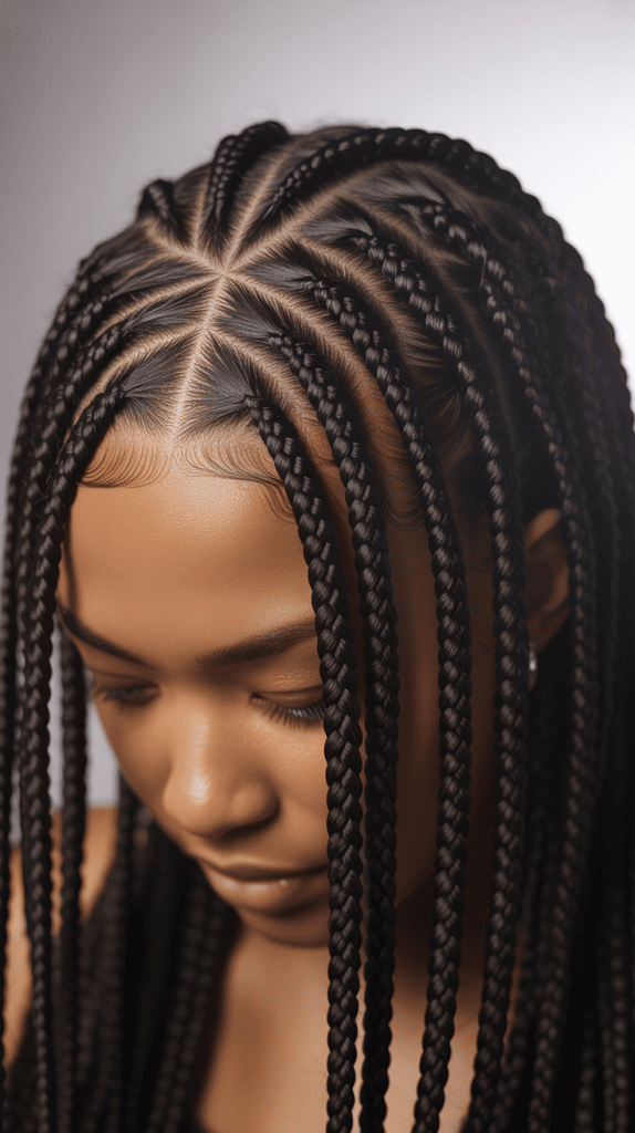 Triangle Box Braids