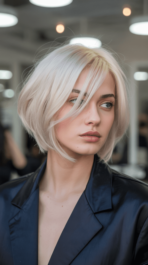 Asymmetrical Bob with Long Side Bangs