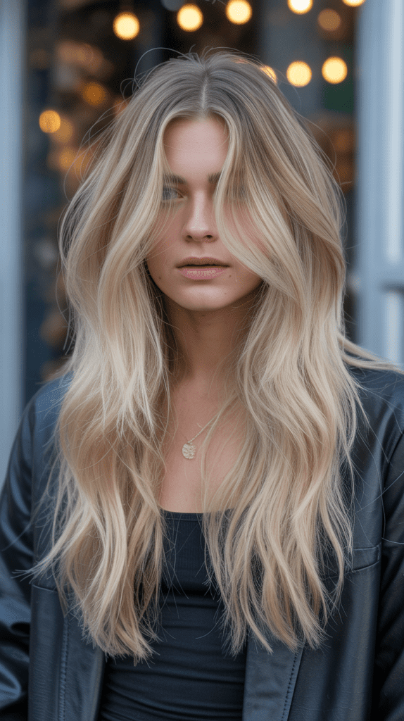 Choppy Layers with Blonde Balayage