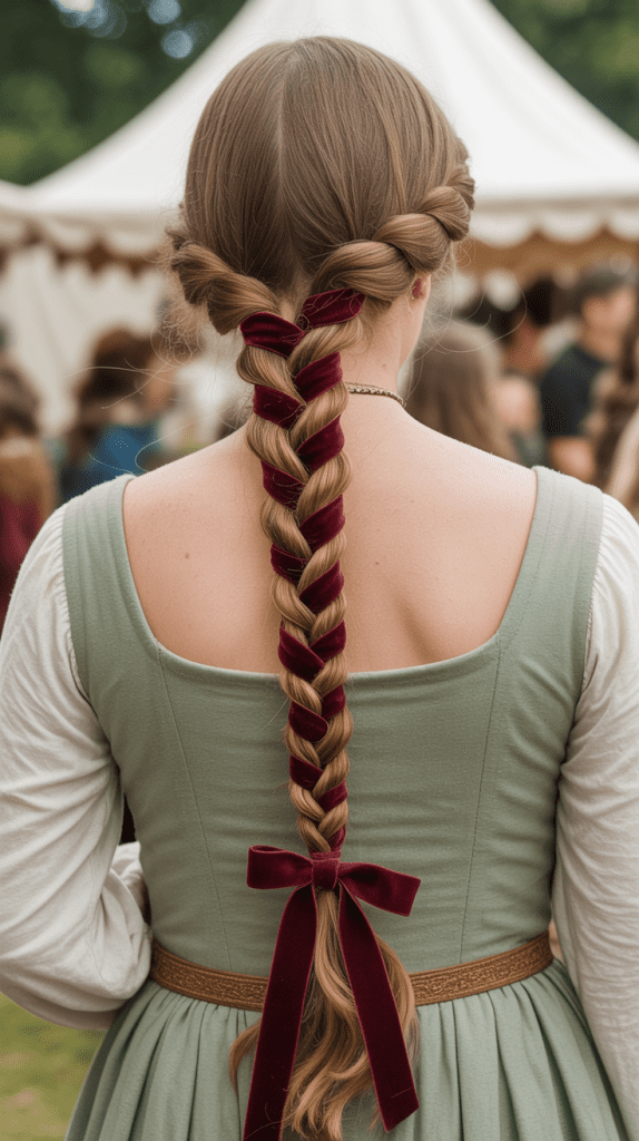 Ribbon-Woven Long Braid